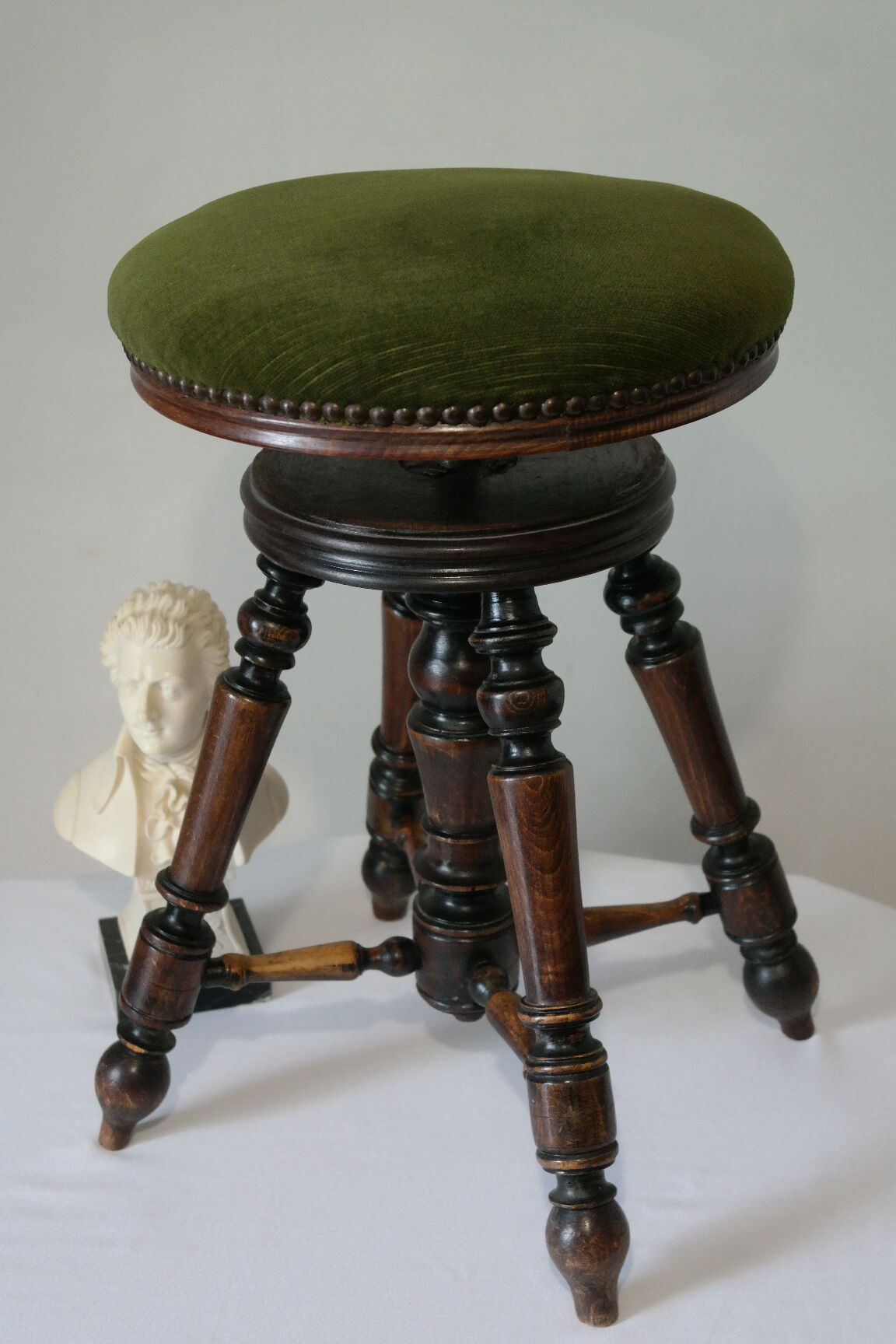 Napoleon III beech piano stool