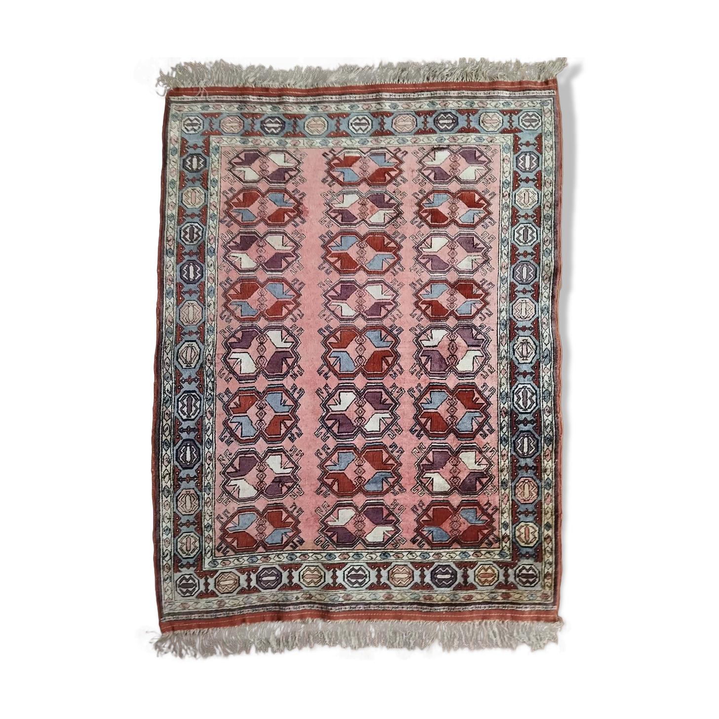 Handmade Turkmen silk carpet 163x117cm