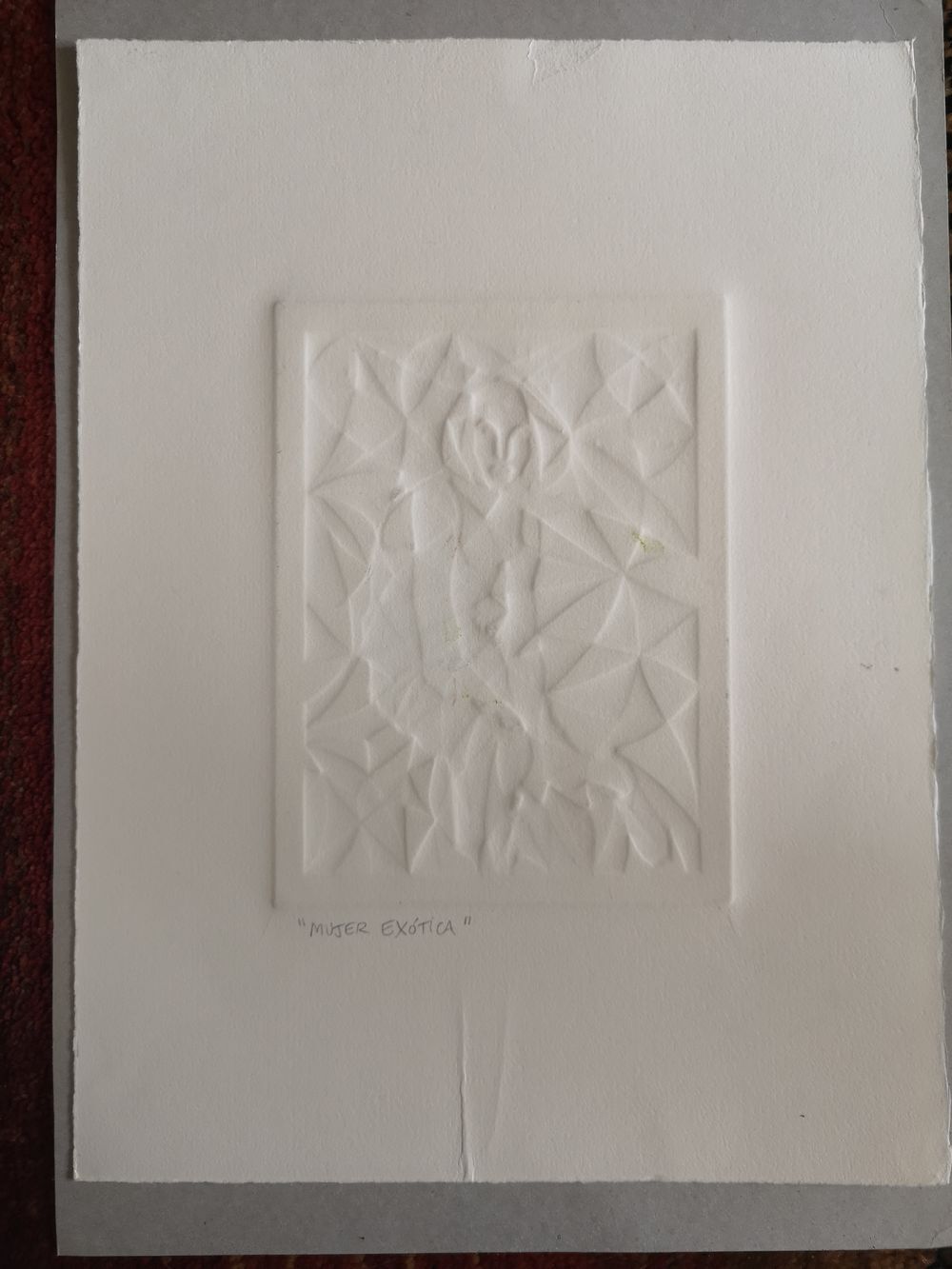 Lithograph by Matias Urieta - 'Mujer Exotica' - numbered 10/15 - 1998