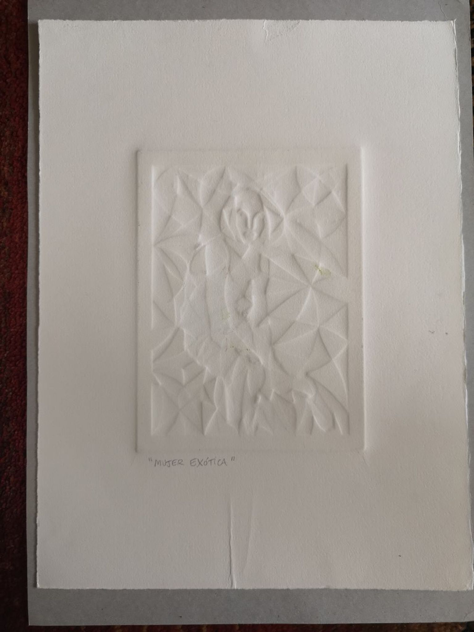 Lithograph by Matias Urieta - 'Mujer Exotica' - numbered 10/15 - 1998
