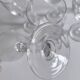 Set of 6 chiseled glass wine glasses