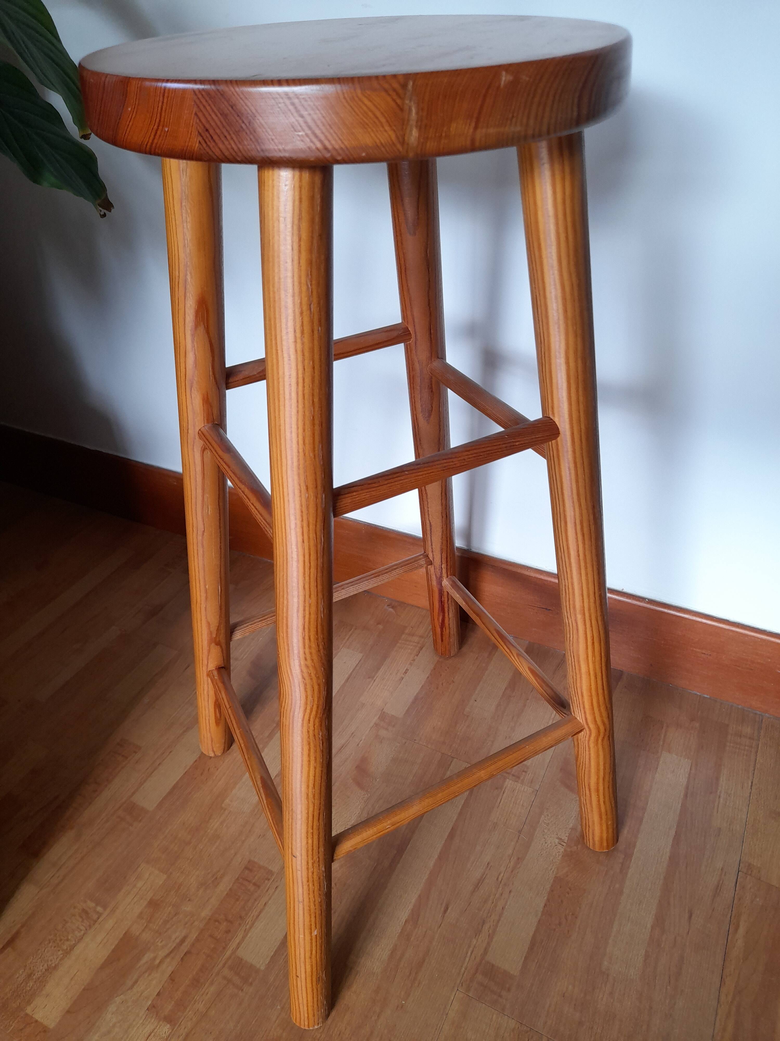Vintage wooden bar stool