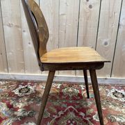 Set of 4 Baumann chairs model Eye in wood, 1950s design.