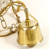 Vitrika 'Prizmpendel' brass and pressed glass pendant lamp