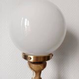 Large onyx and opaline egg lamp 60 cm