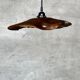 Small pendant light in corrugated teak leaf (Small D:30 H:20)