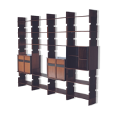 Modular Rosewood Library Large Composable Wall Unit