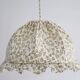 Margaret rounded dome pendant light with ruffles in "twig" print