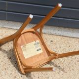 10 BAUMANN chairs N°18 light beech