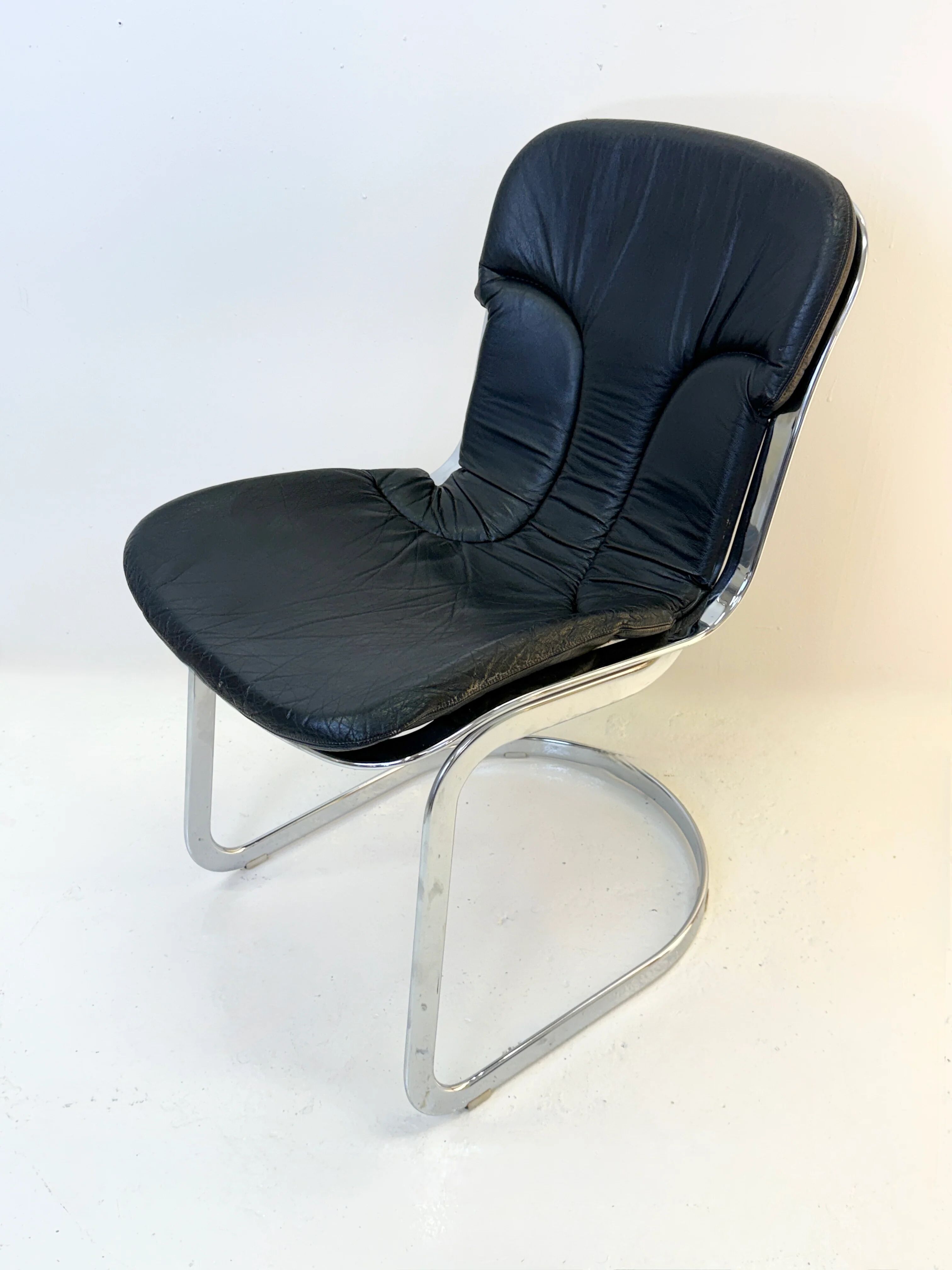 Set of 4 chairs by Willy Rizzo, 1970s