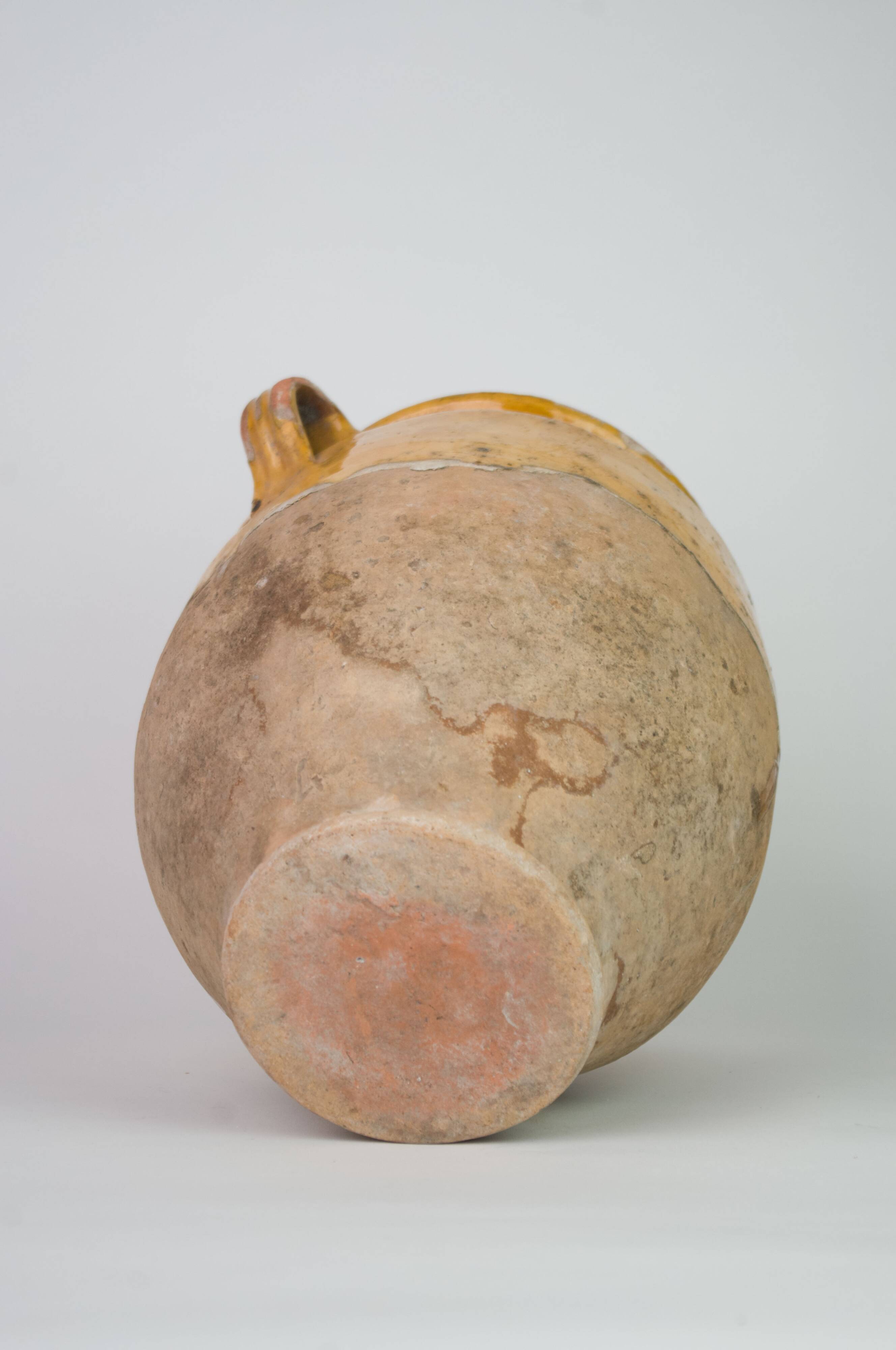 Yellow South-West confit pot, glazed terracotta