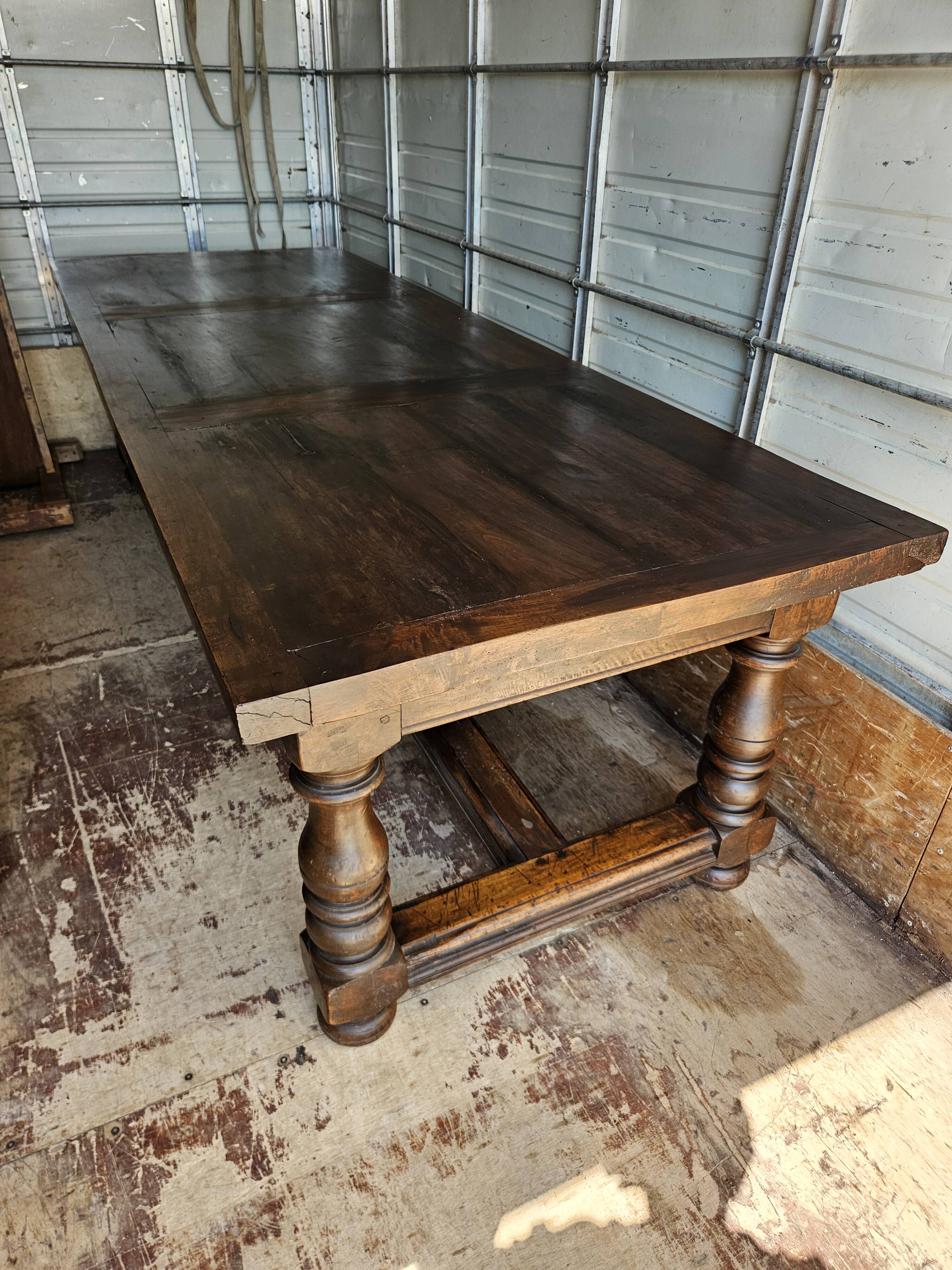 Large 19th-century walnut table