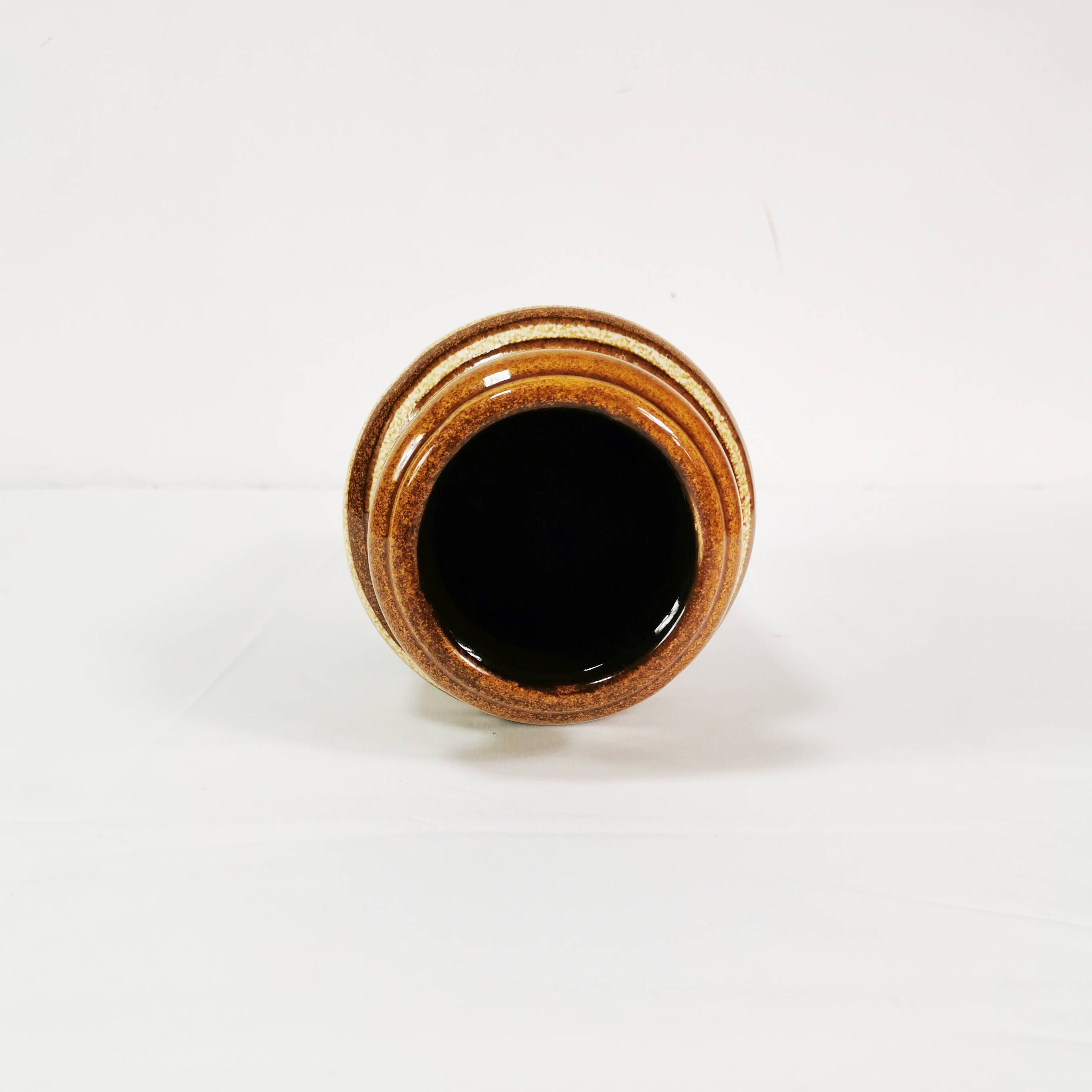 Ceramic, modernist vase, Scheurich, Germany, 1960s.