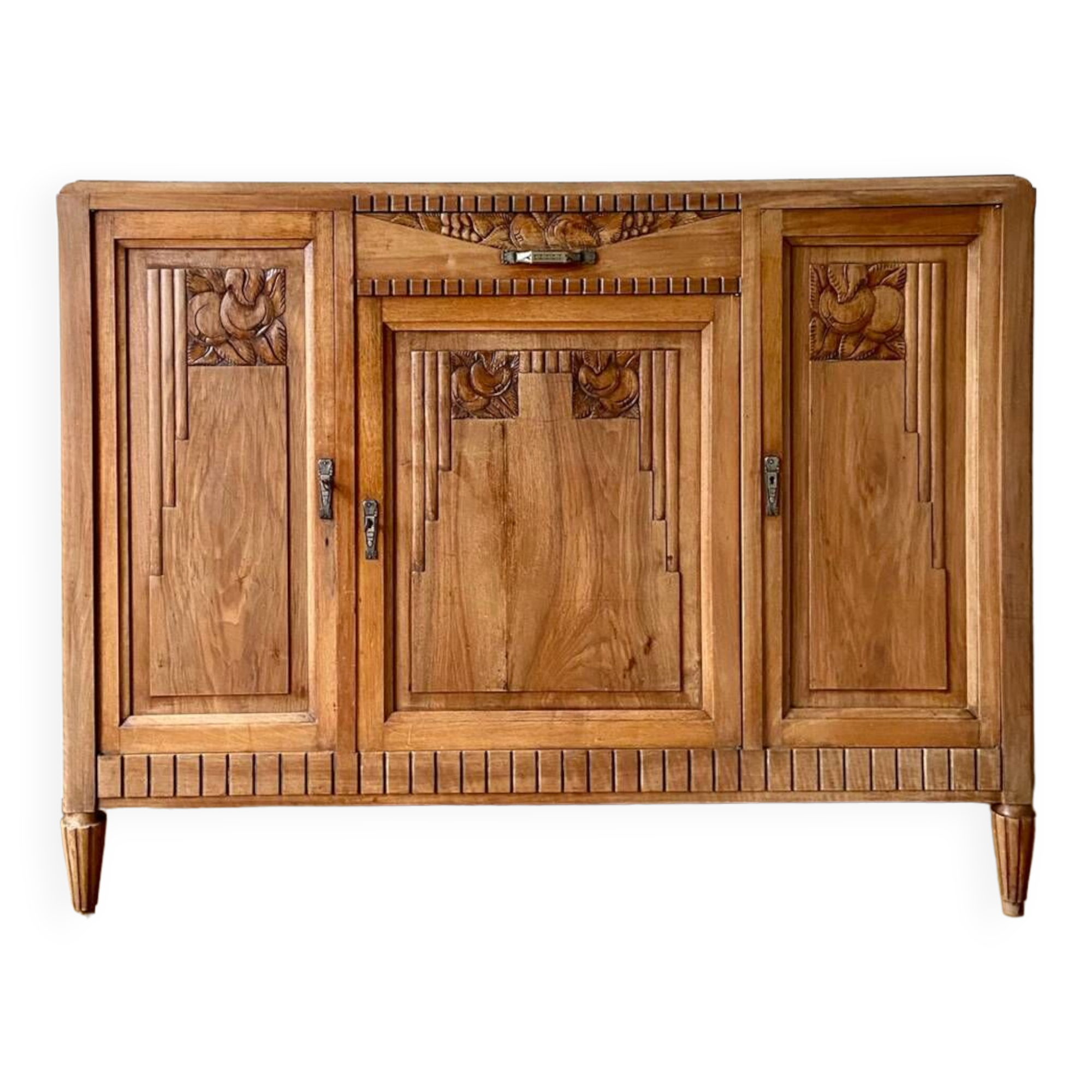 Art Deco sideboard in solid walnut