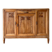 Buffet enfilade Art Déco en noyer massif