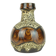 Vase du milieu du siècle duemler & breiden wgp fat lava motif en zigzag nuances de marron et beige années 1960