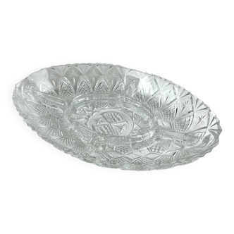 Plat ovale à compartiments vintage