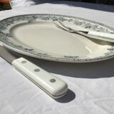 Flat dish grey blue HBCM Guadeloupe