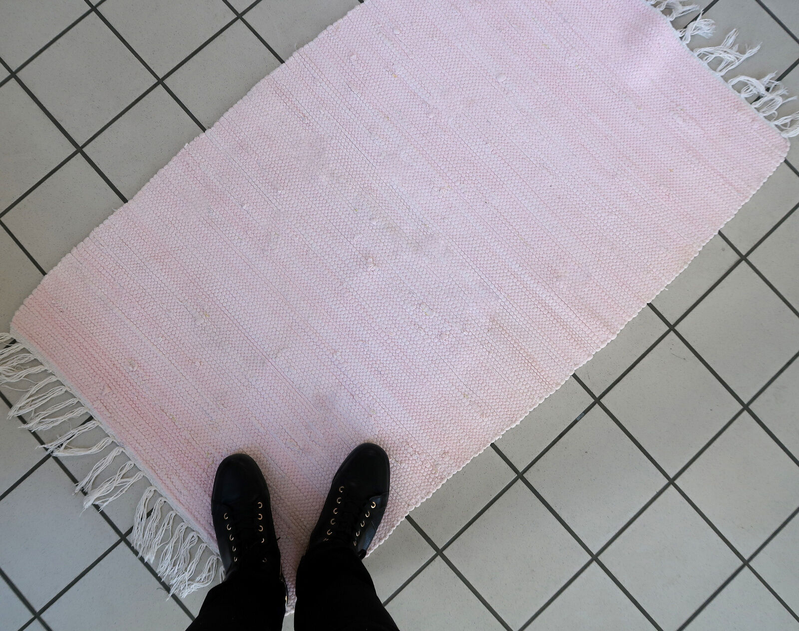 Handmade Indian vintage carpet 80cm x 131cm 1970s