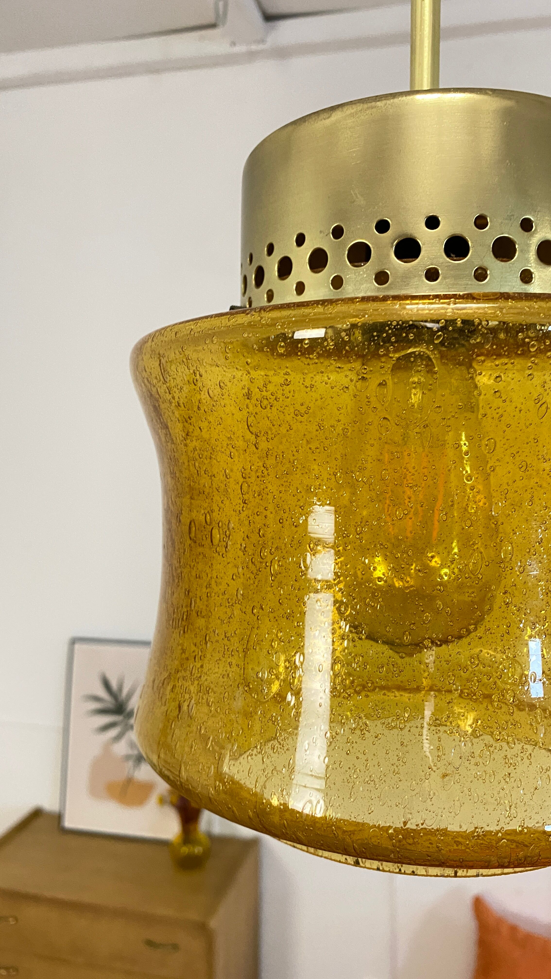 Vintage orange pendant lamp