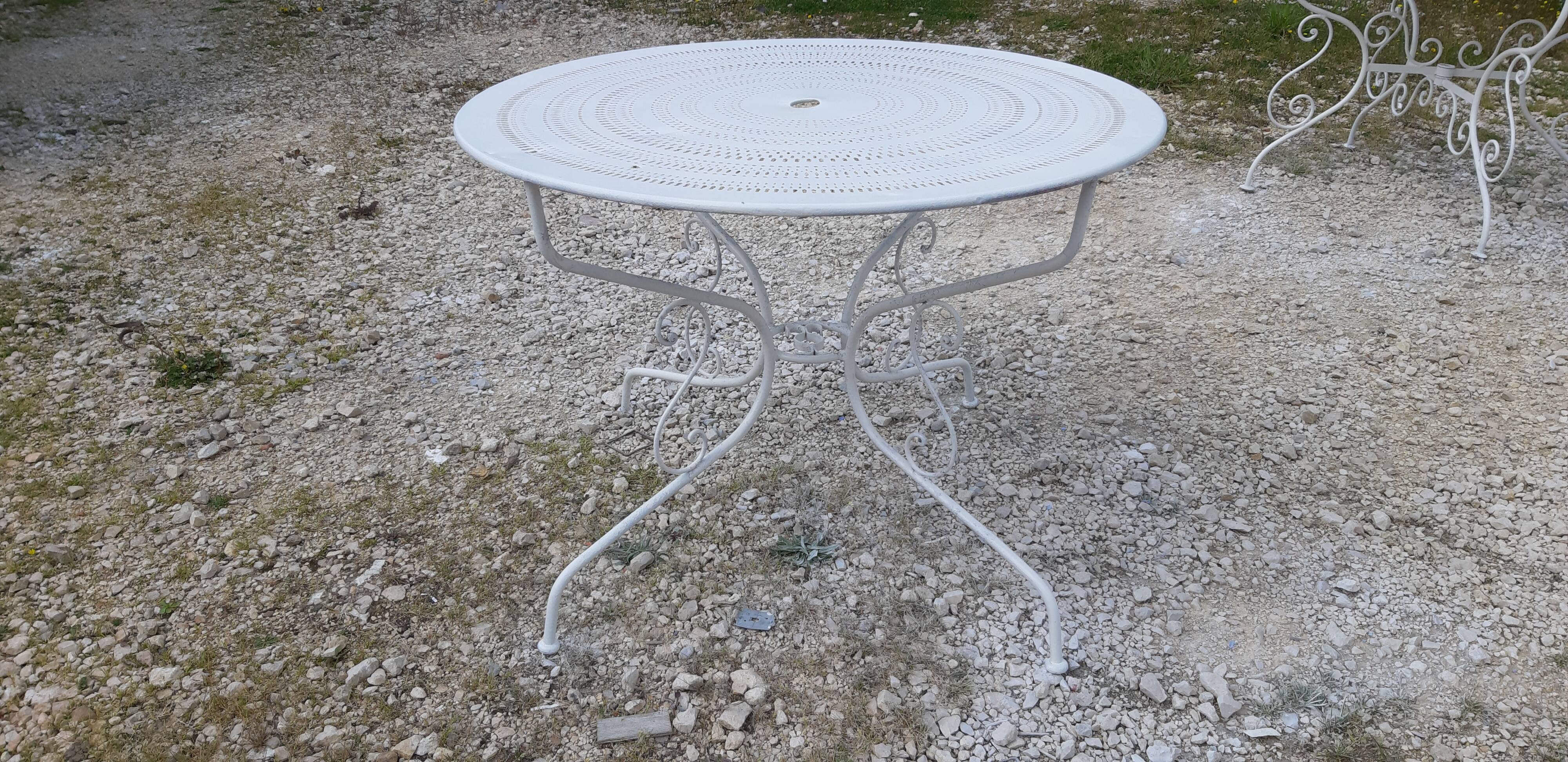 Wrought iron garden table 1900