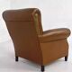 50s club armchair in imitation leather and wood
