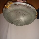 Maynadier art deco glass hanging lamp, 1920/30