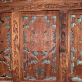 Asian screen in cut-out wood