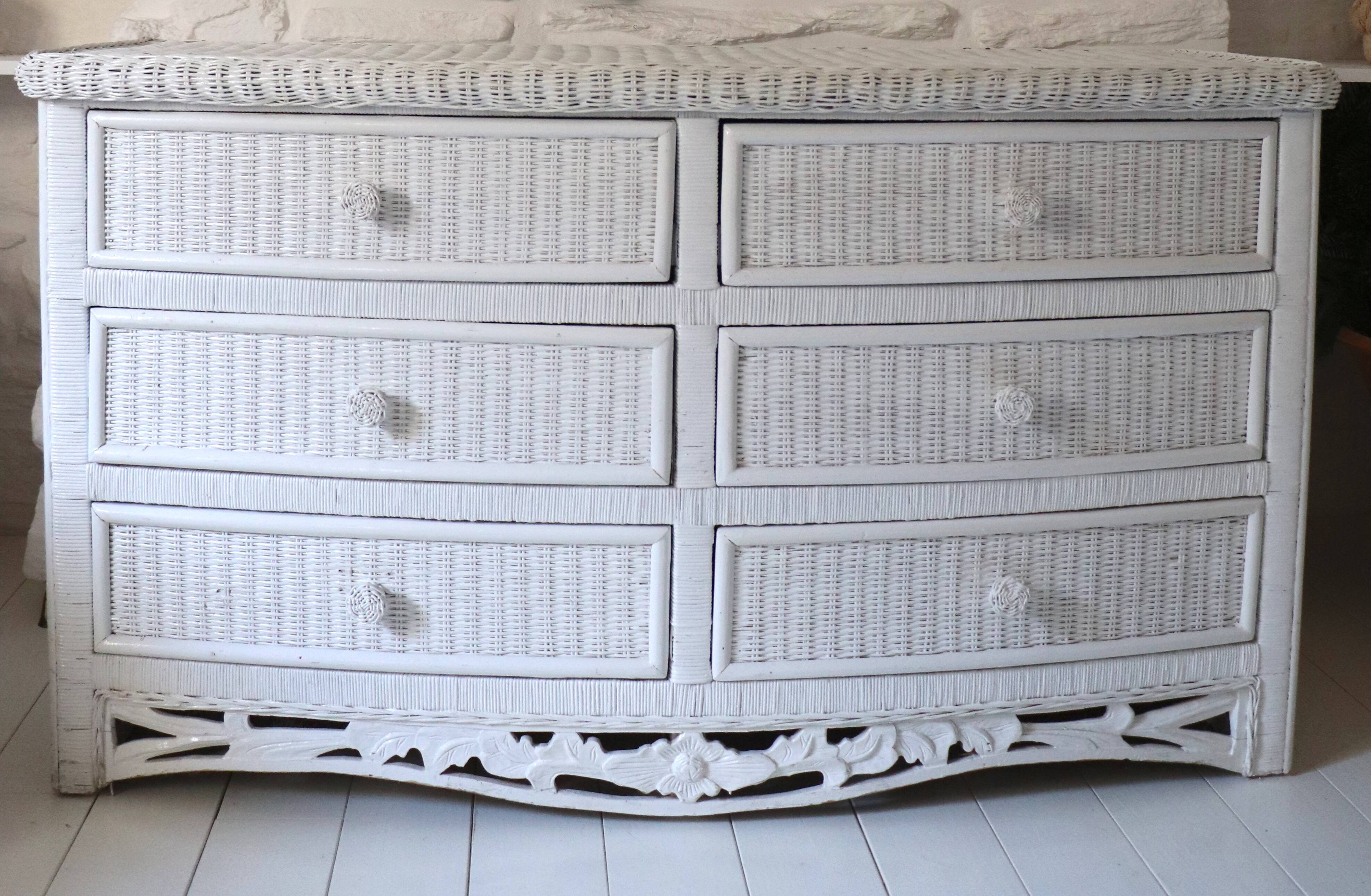 Wicker commode, 20th century