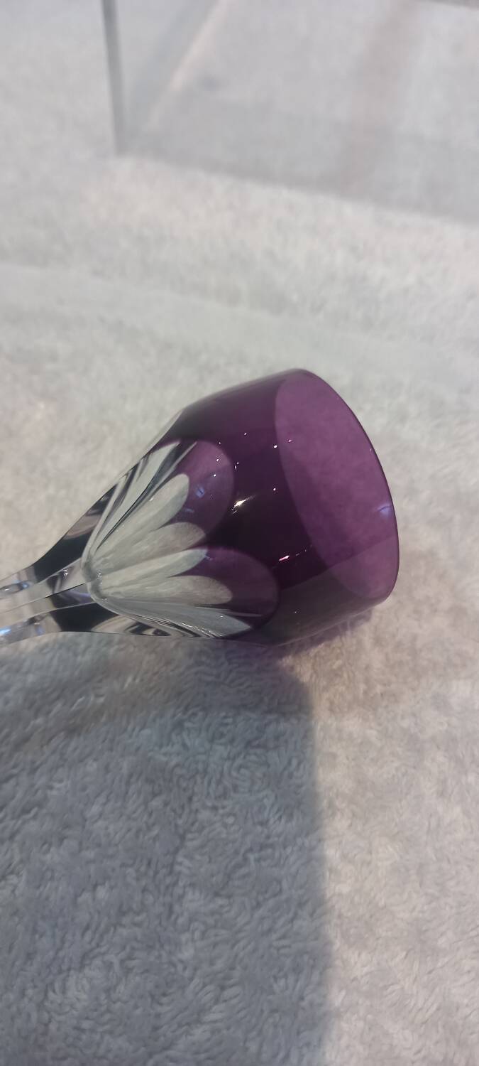 Baccarat Genove Amethyst Crystal Vodka Shot Glass