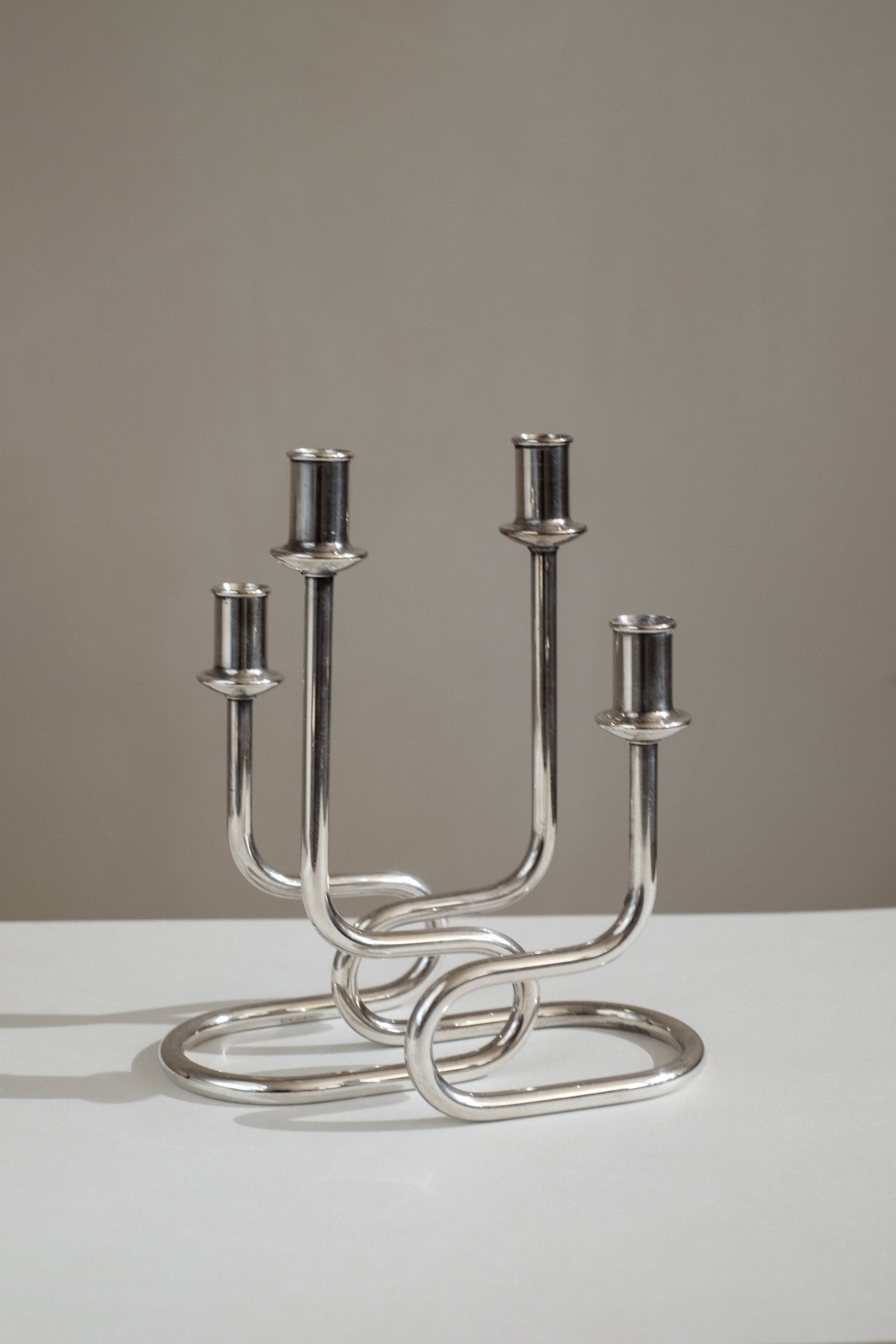 Pair of Italian candlesticks by Gorham Maestri