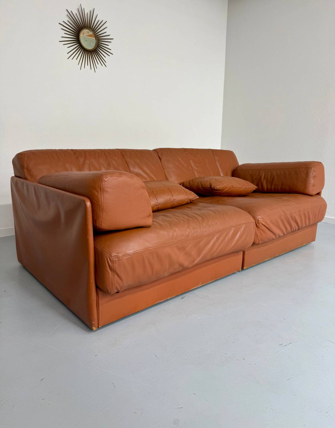 DESEDE ds 76 vintage design camel leather 2-seater sofa