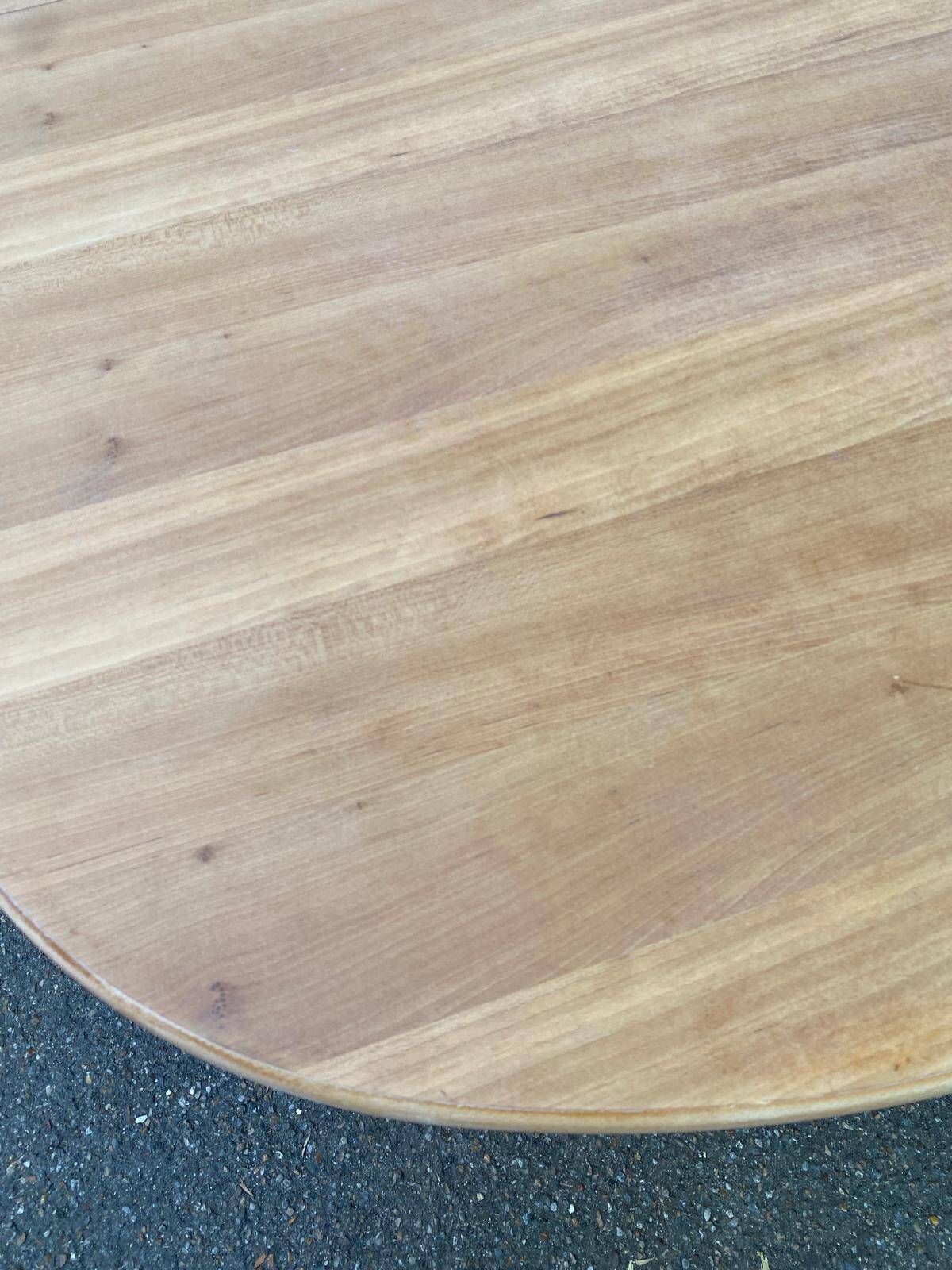Renovated Scandinavian dining table in raw teak - Made in Denmark