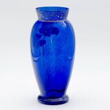 Blue Art Nouveau vases