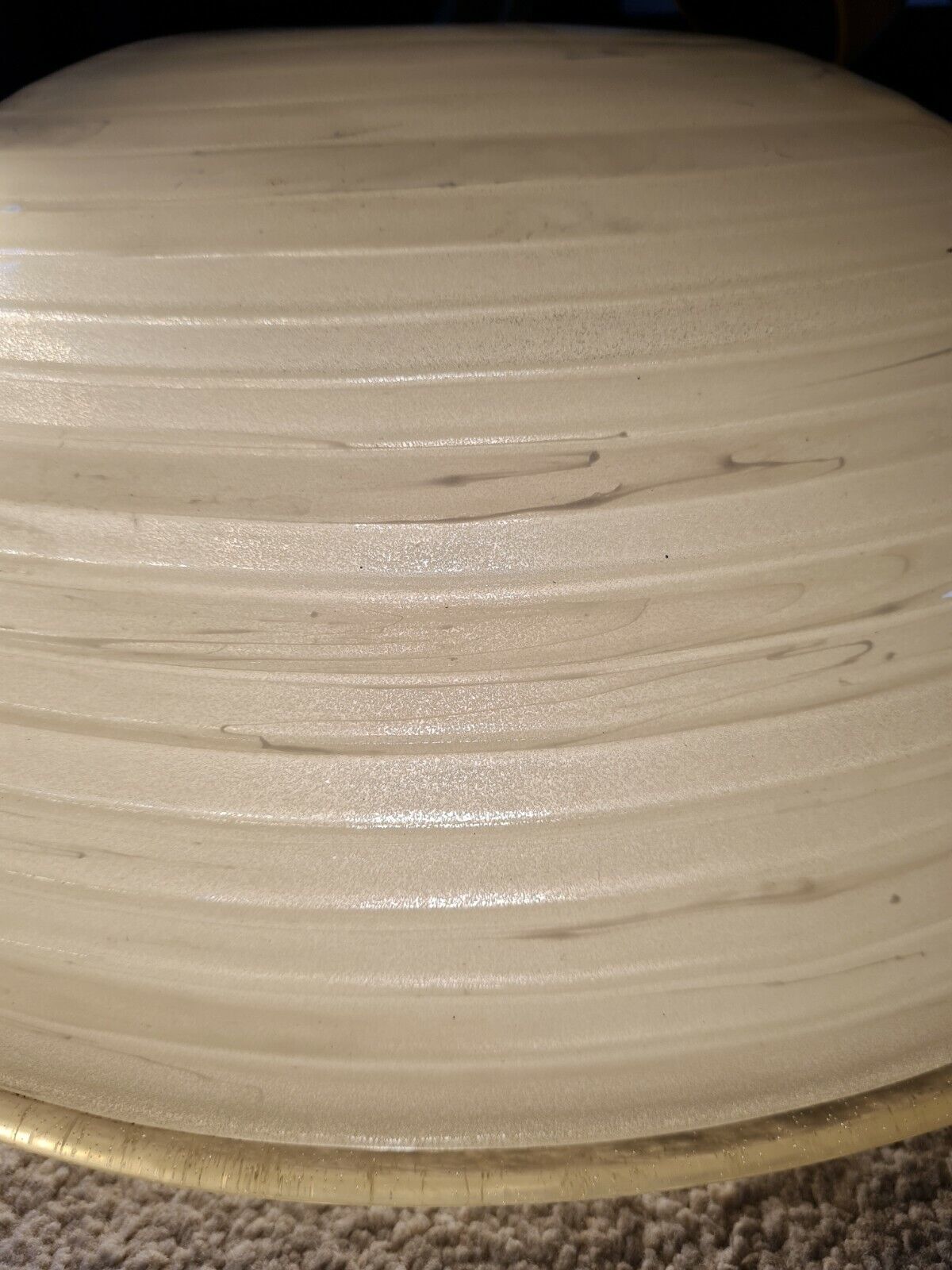 Vintage suspension with variable height in molded plastic in light sand color