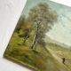 Antique oil painting on canvas, landscape, signed Lucien Félix Henry, 19th century