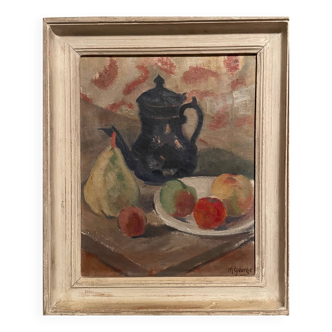 Still life with pears and apples, early 20th century