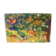 Old canvas made tapestry 1970s birds of gardens and forests 73 cm