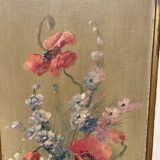 Tableau bouquet de fleurs sur huile : signé G.CORDIER