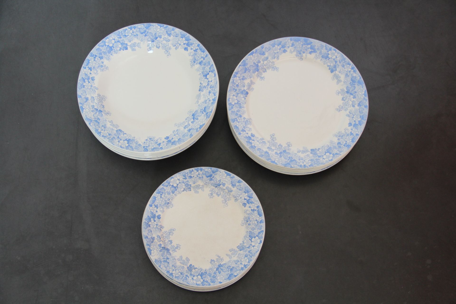 Rare plate service 6 people "Récamier" U&C Sarreguemines and Digoin late nineteenth °