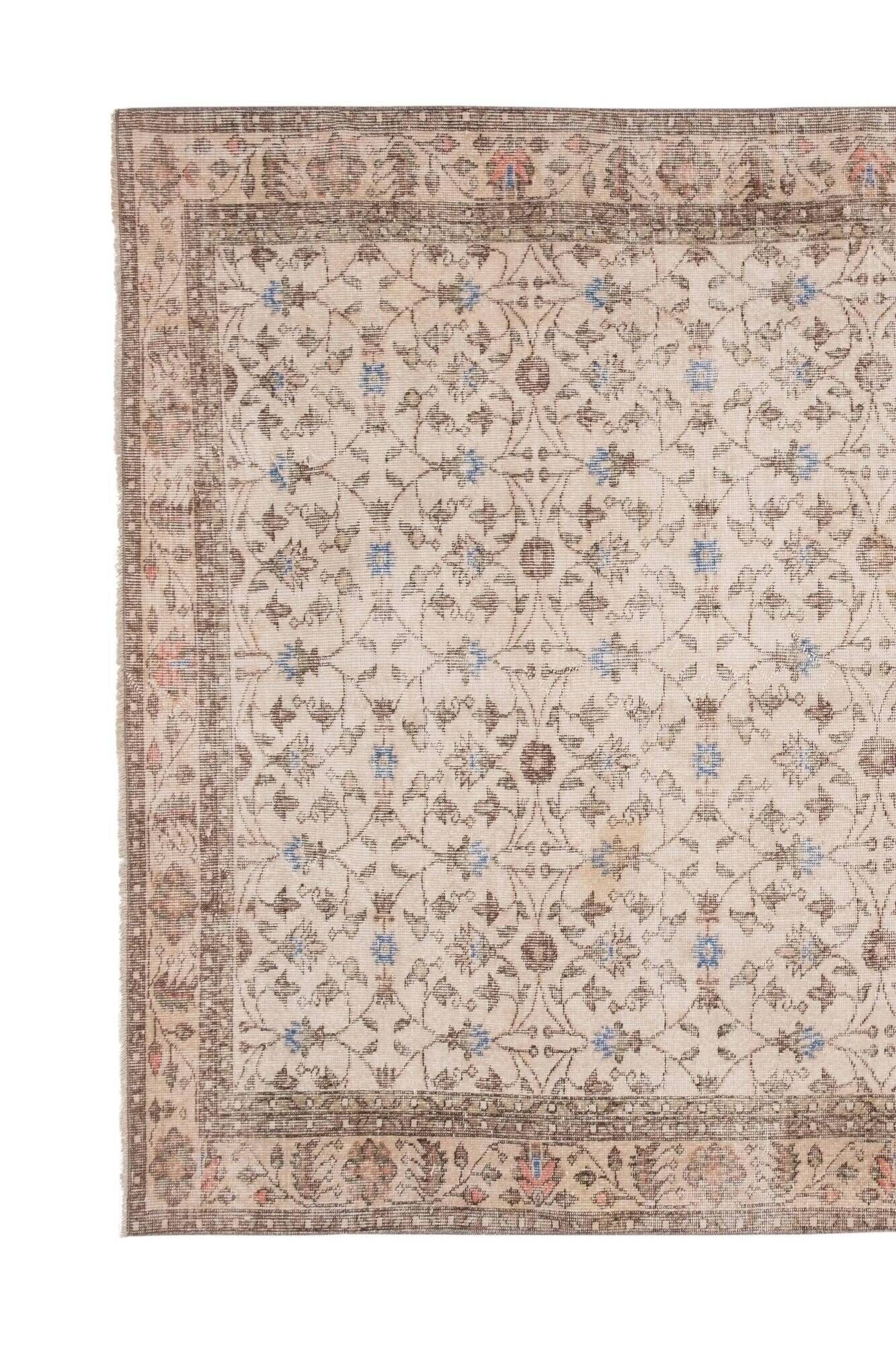 Vintage Turkish Oushak rug 212x321 cm