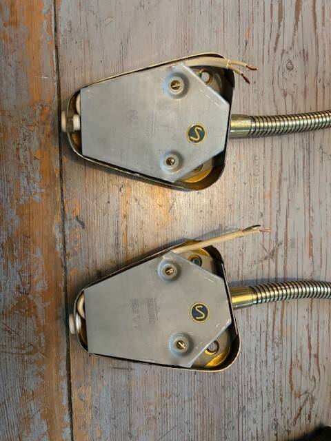 2 appliques laiton orientables - Danemark années 50/60
