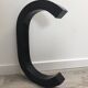 Letter C metal sign