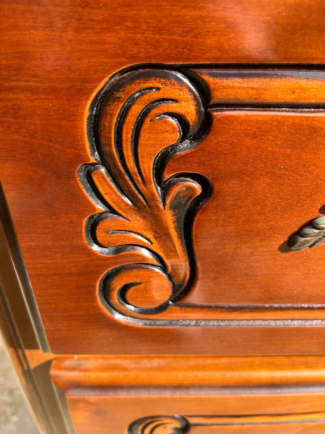 Three-drawer cherry chest of drawers