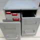 Vintage metal box with 2 drawers -industrial furniture grey