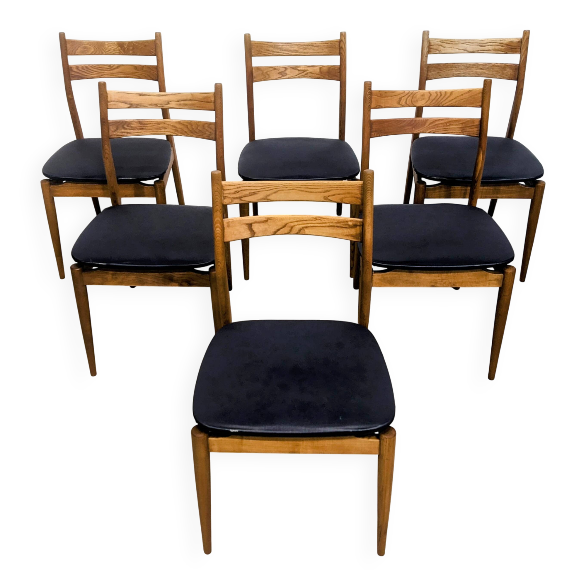 Six vintage Scandinavian chairs