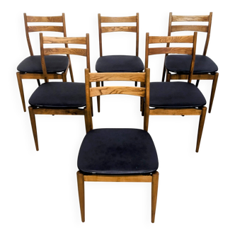 Six vintage Scandinavian chairs