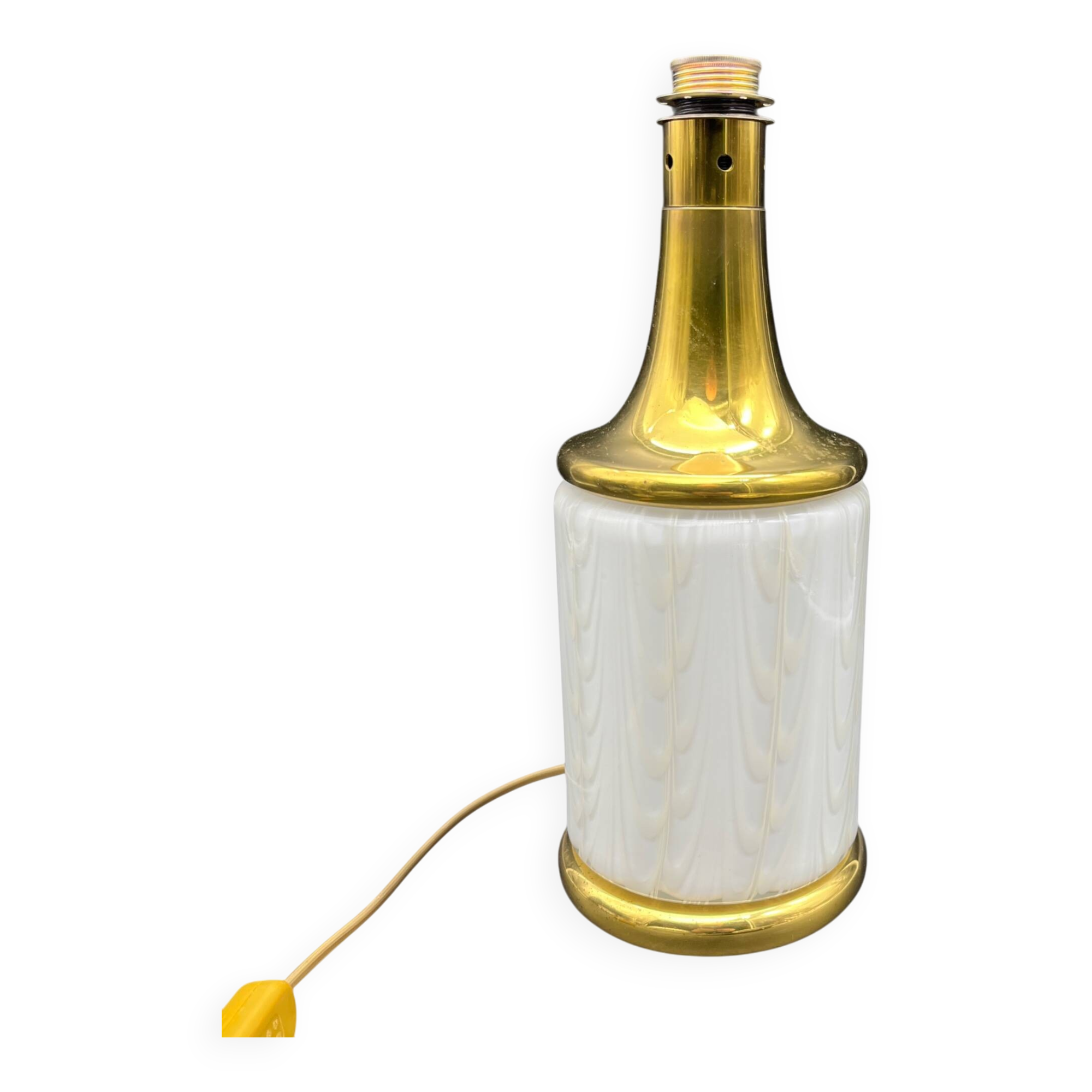 Murano lamp ied Italy vintage glass and golden brass Fabbian