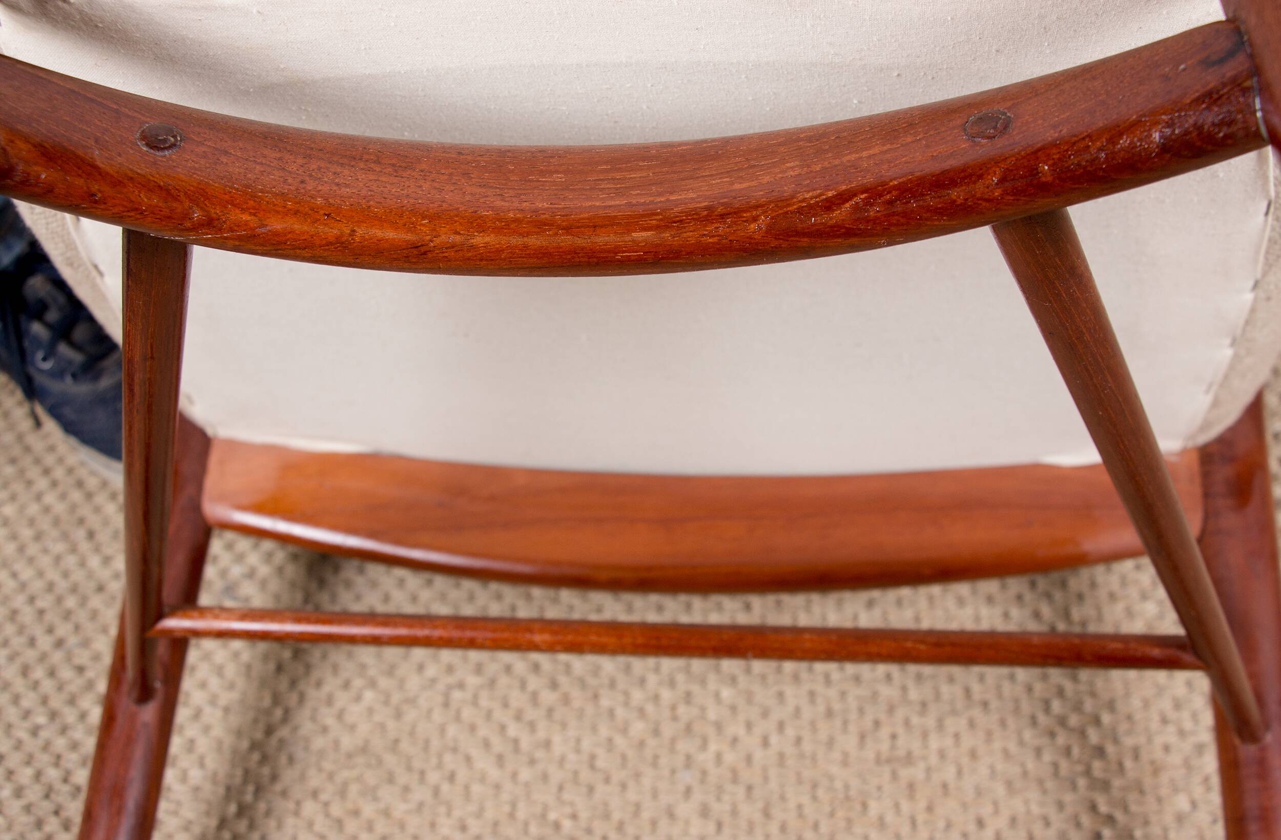 Danish teak and fabric armchair model BO-72, Finn Jhul for Bovirke 1946.