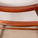 Danish teak and fabric armchair model BO-72, Finn Jhul for Bovirke 1946.